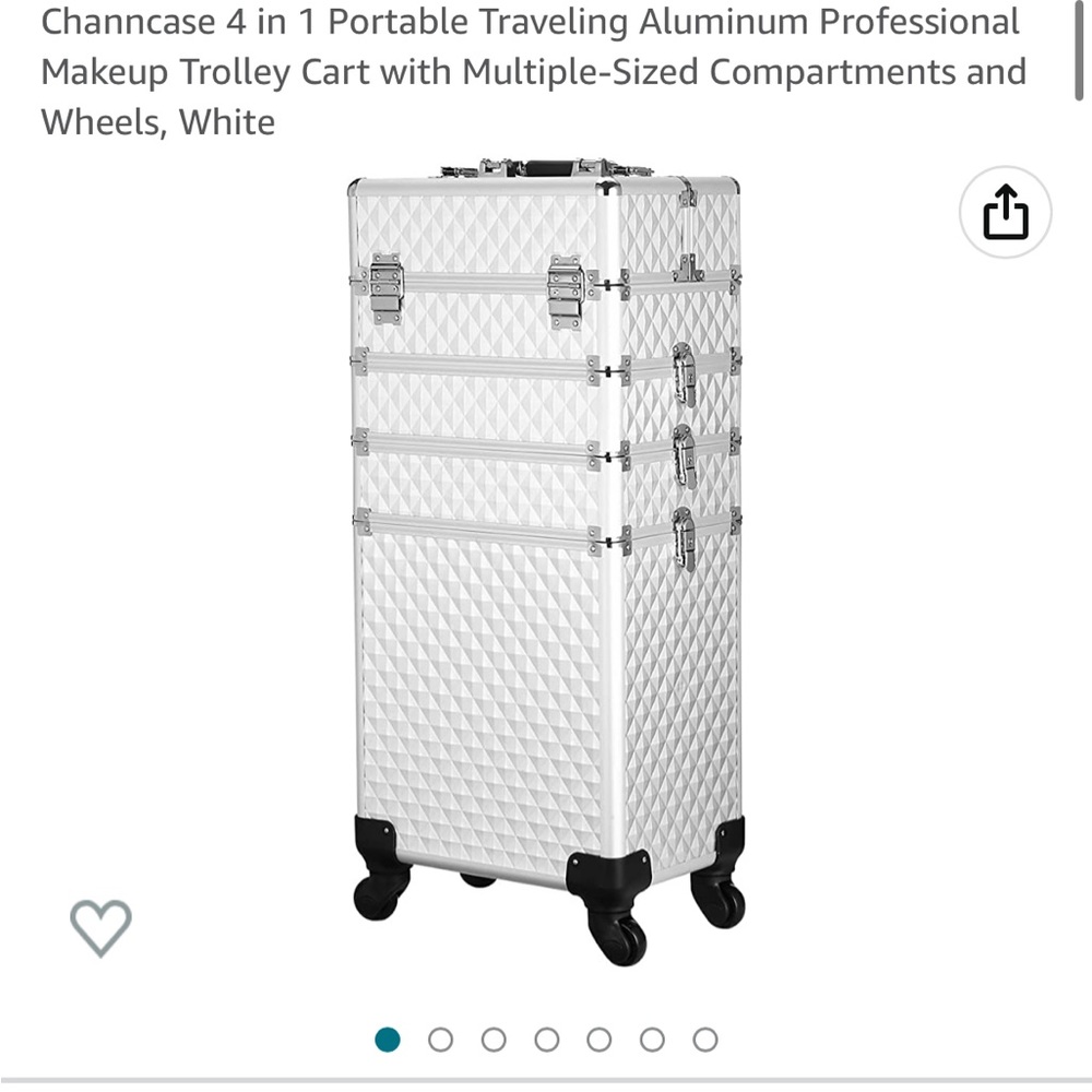 4 in 1 cosmetics case on wheels